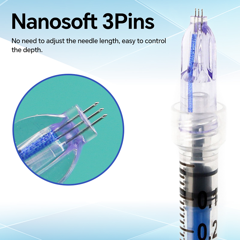 Nanosoft 3 Pin Microneedle Smallest Needle Painless Injection